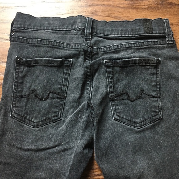 7 For All Man Kind Black Skinny Jeans - Picture 4 of 8